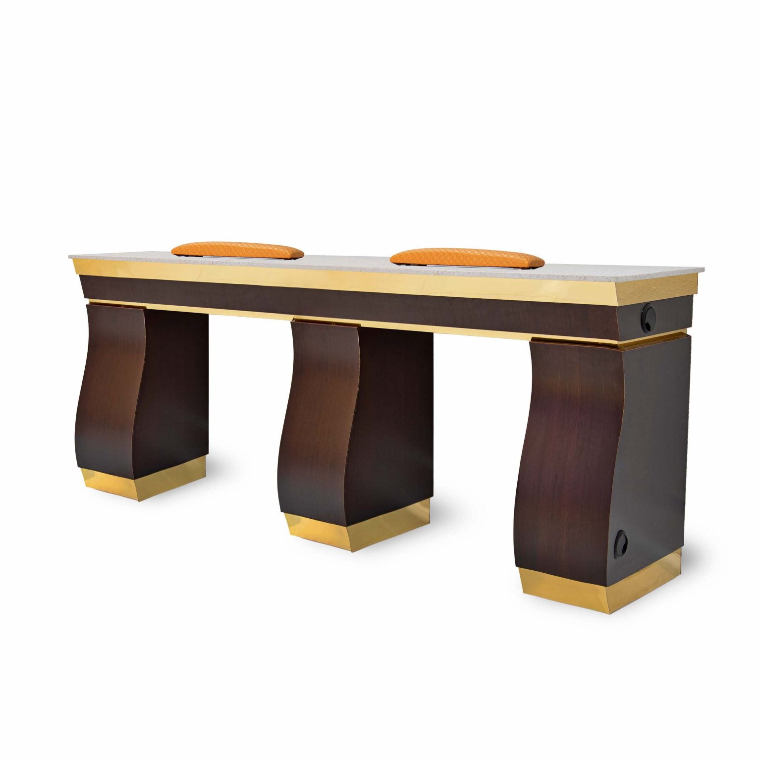 T-spa sewell double table - chocolate - furniture