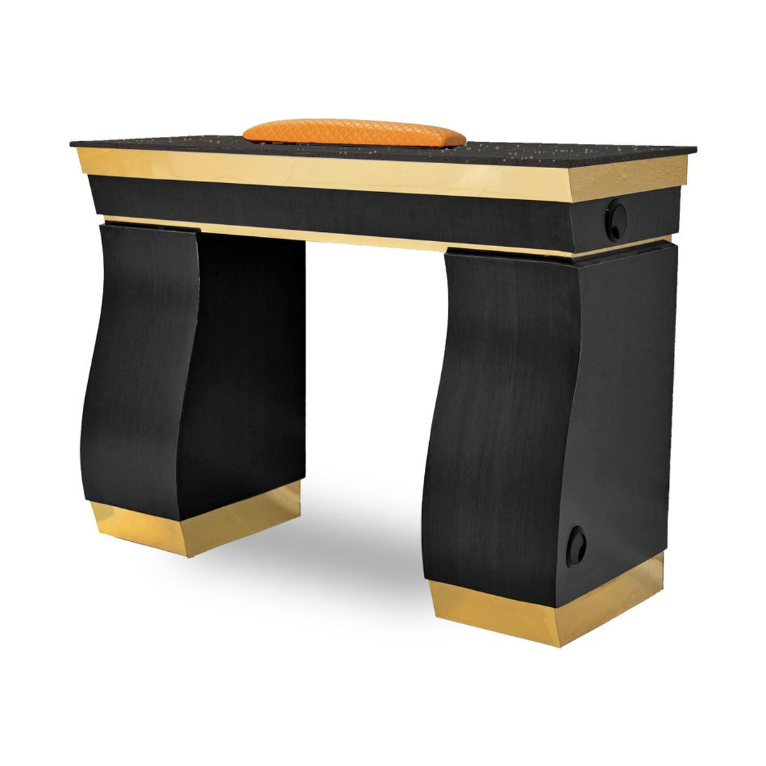 T-spa sewell single table - black - furniture