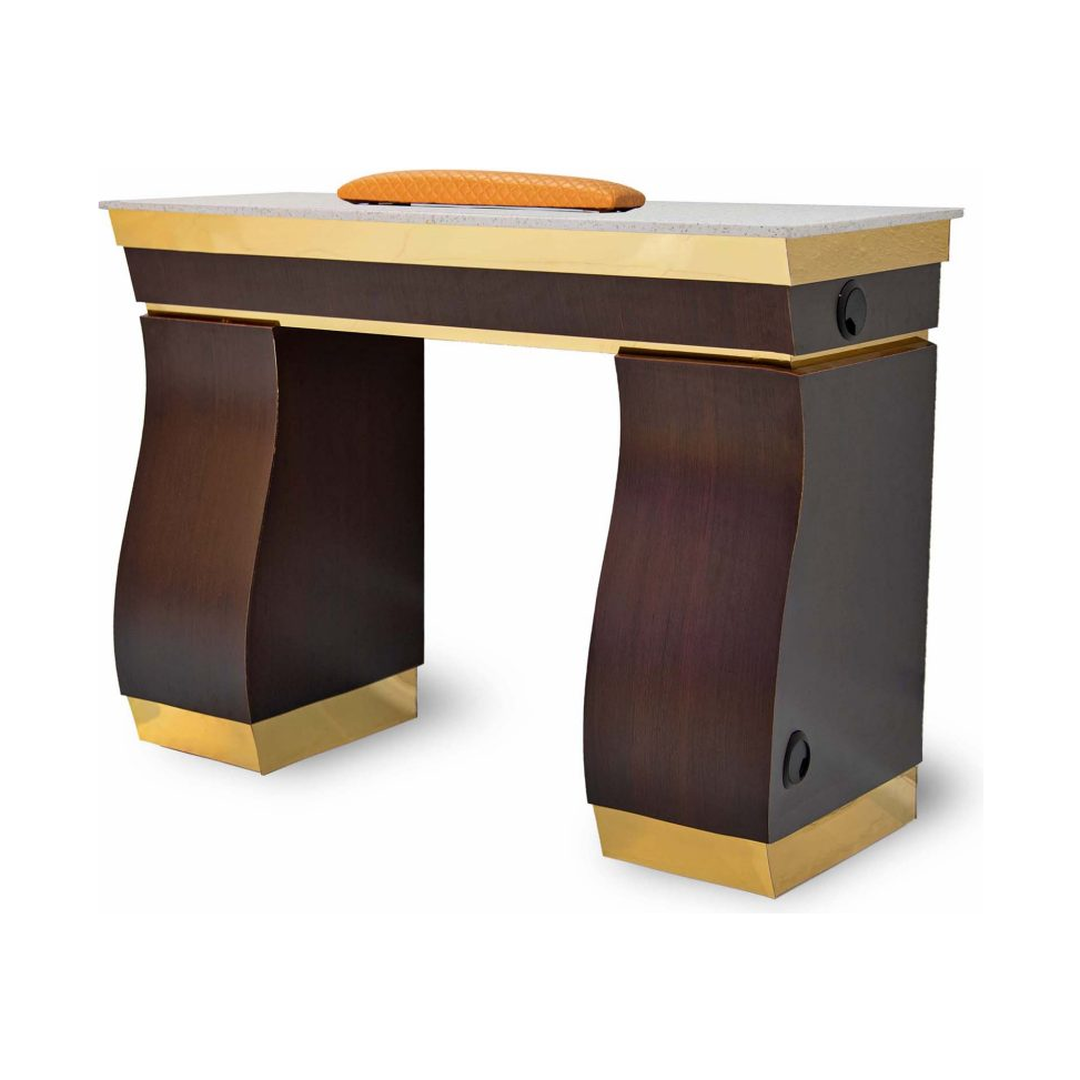 T-spa sewell single table - chocolate - furniture