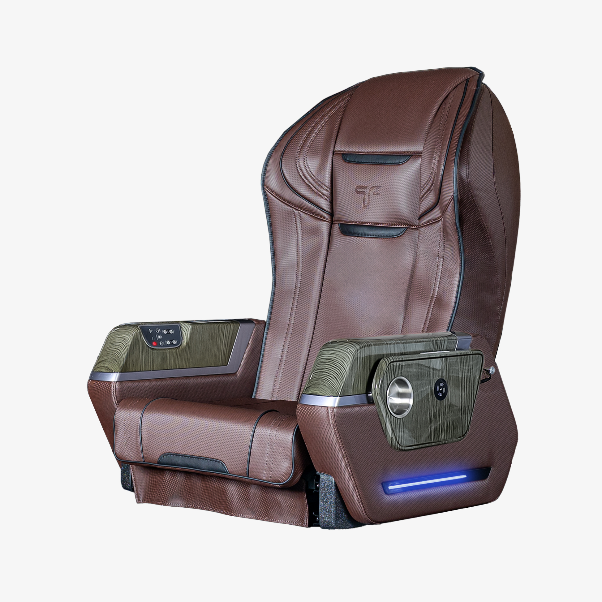 T-spa trident massage chair - hickory brown