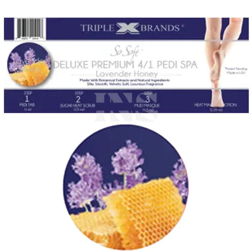 TRIPLE X Deluxe Premium 4 In 1 Pedi Spa Tray- Lavender Honey 48/box