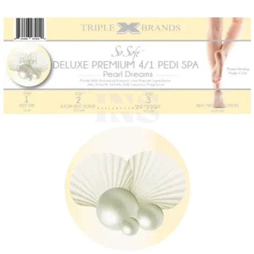 TRIPLE X Deluxe Premium 4 In 1 Pedi Spa Tray- Pearl Dreams