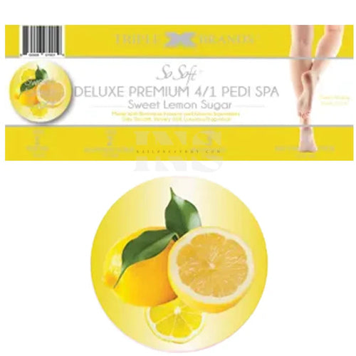 TRIPLE X Deluxe Premium 4 In 1 Pedi Spa Tray- Sweet Lemon Sugar 48/box