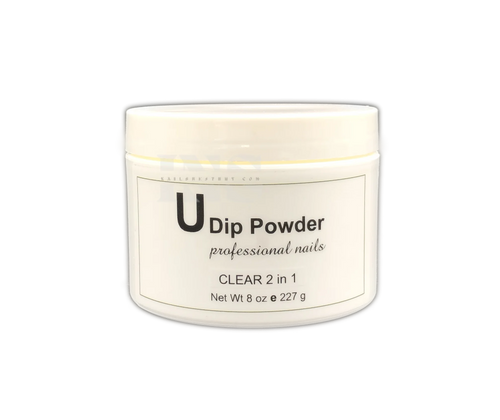 U-DIP Powder 8 oz Jar - Crystal Clear 2 in 1 - Dip Accessory
