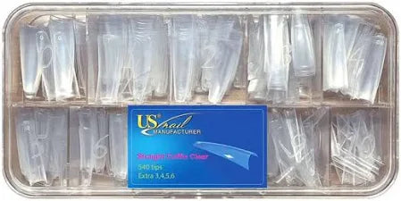 Usn tips coffin - clear box - nail tipss