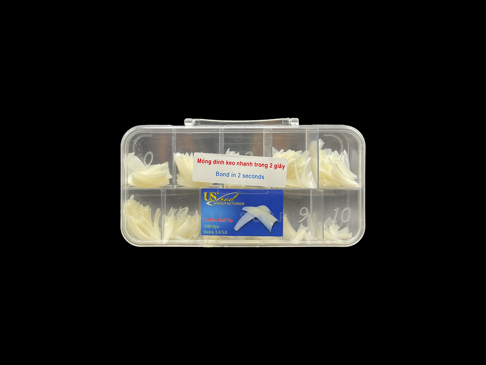 Usn tips coffin - natural box - nail tipss