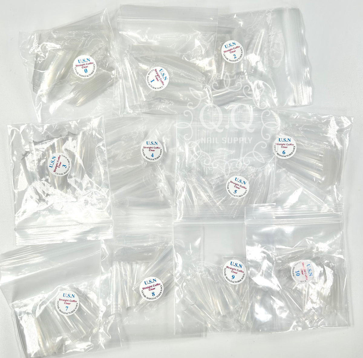 USN Tips Straight Clear 10/pack