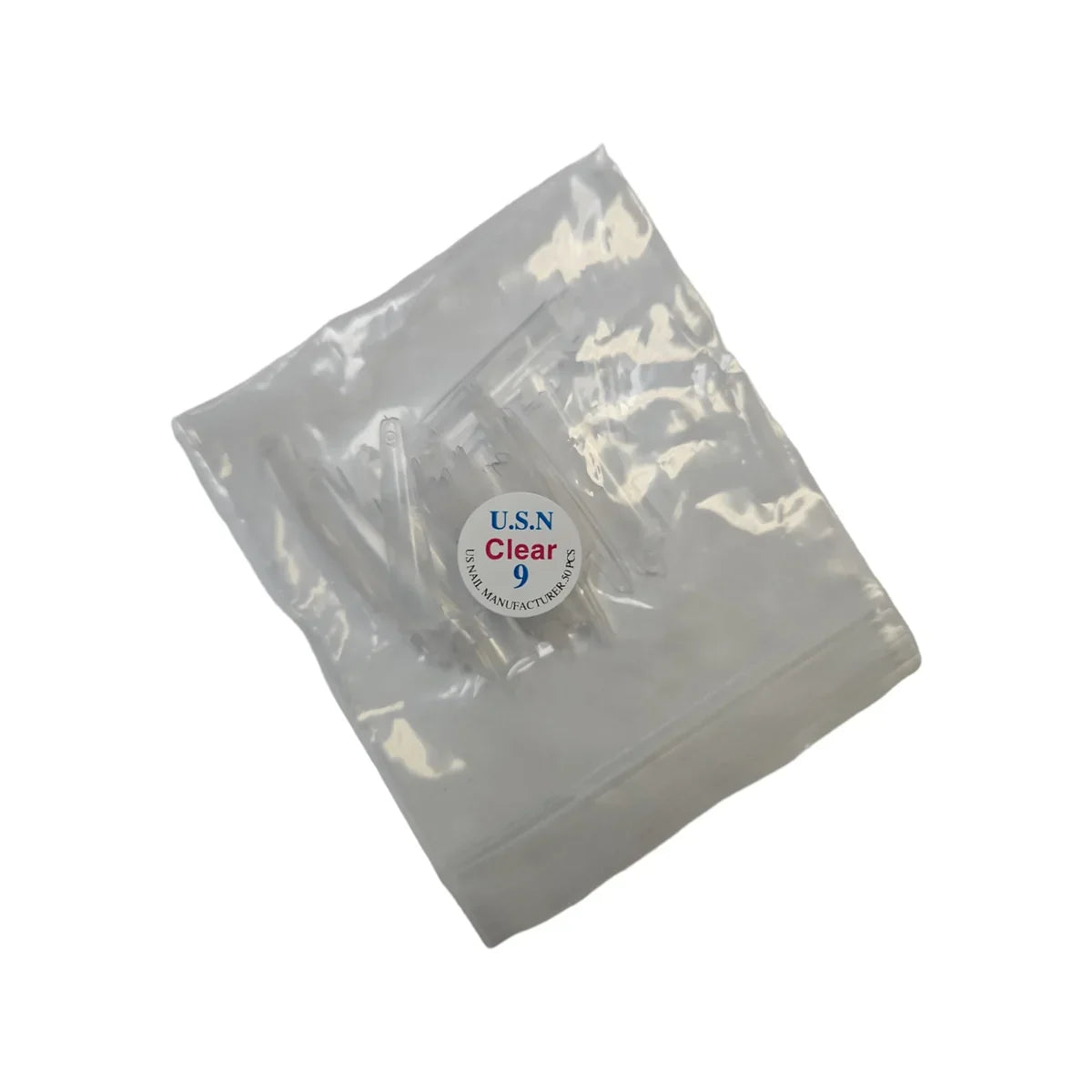Usn tips straight coffin - clear 10/pack - #09 - nail tips