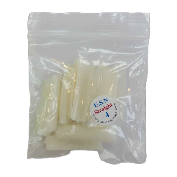 Usn tips straight - natural 10/pack - #04 - nail tips