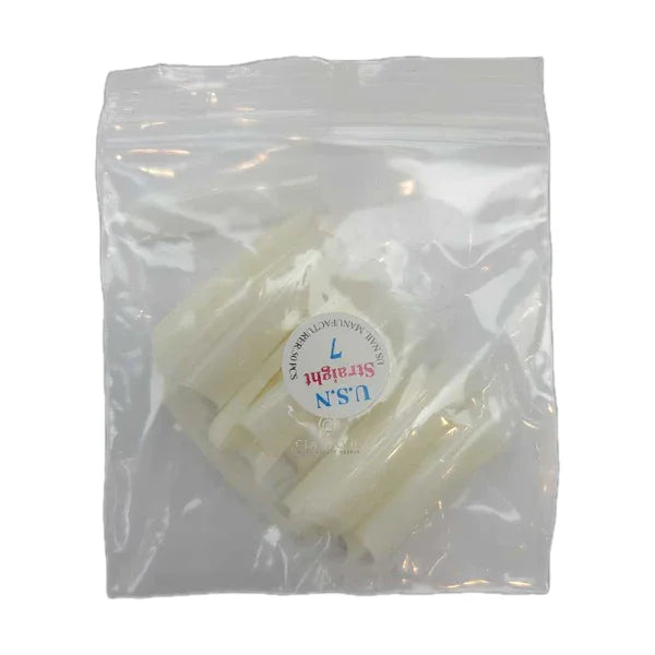 Usn tips straight - natural 10/pack - #07 - nail tips