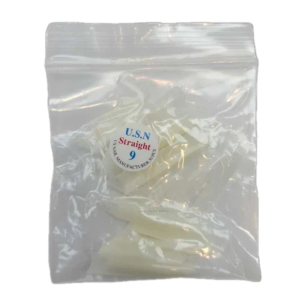 Usn tips straight - natural 10/pack - #09 - nail tips