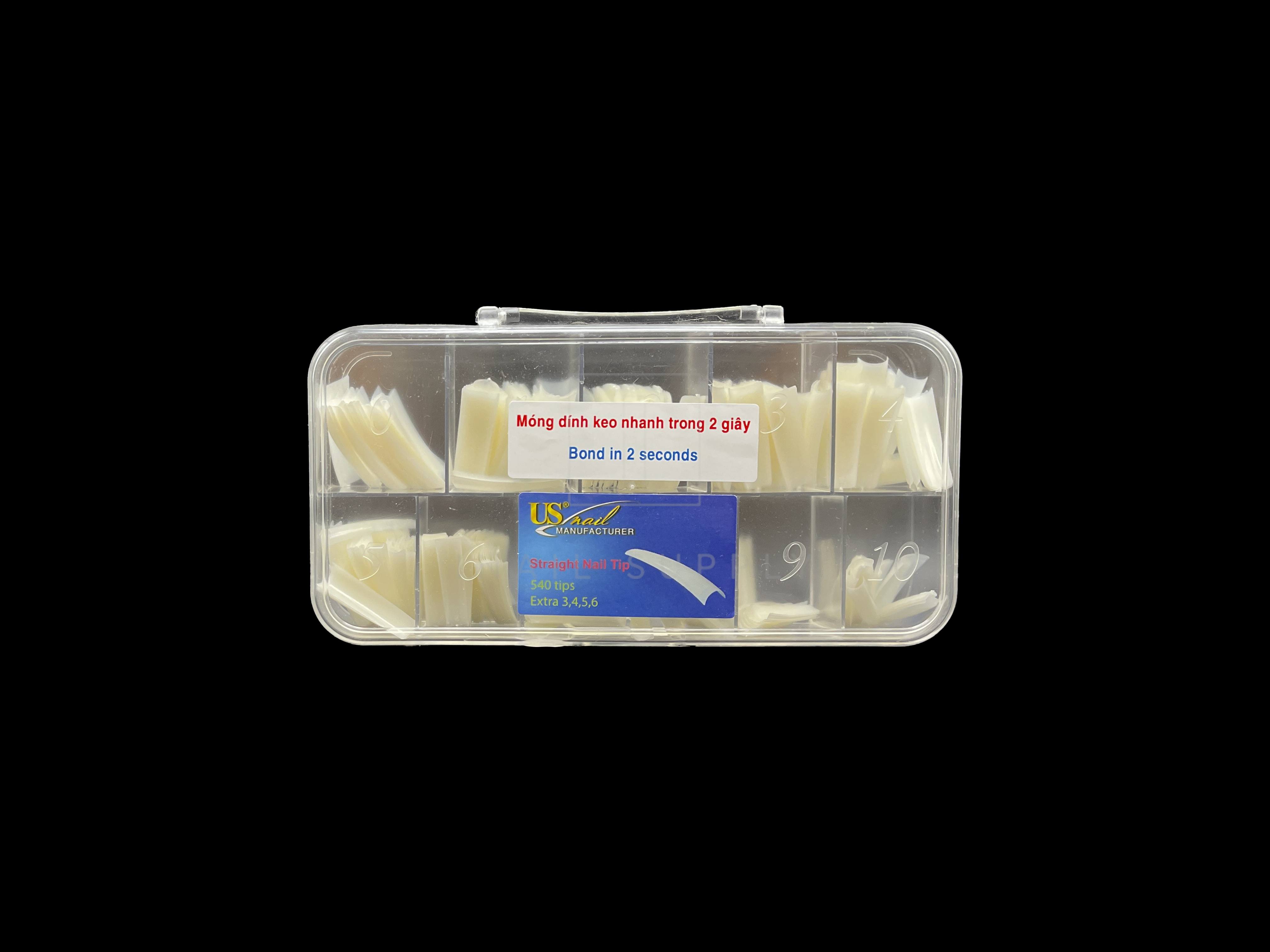 Usn tips straight - natural box - nail tipss