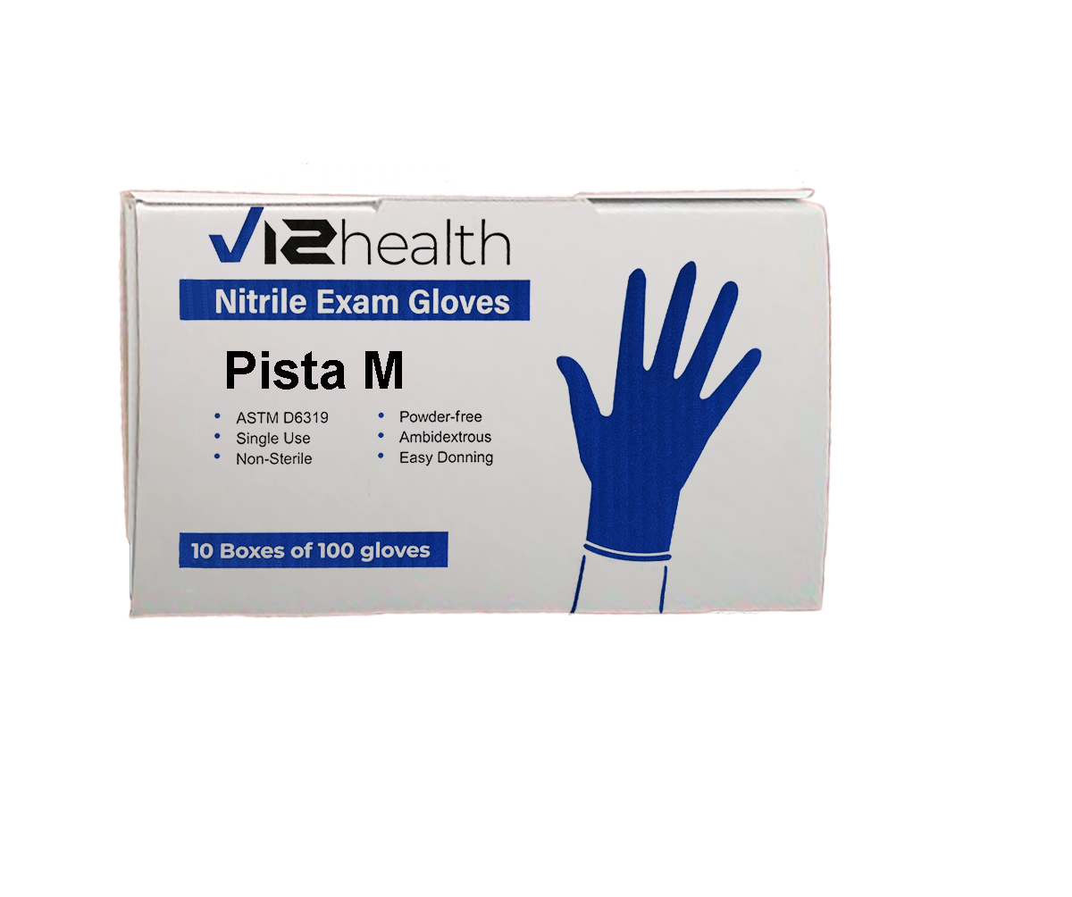 V12 nitrile exam gloves medium 10/case - gloves