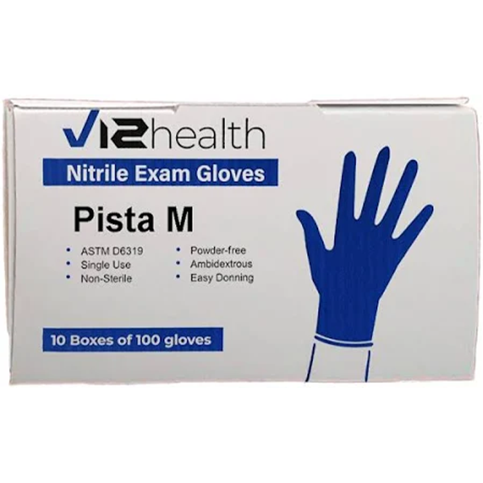 V12 nitrile exam gloves medium - gloves