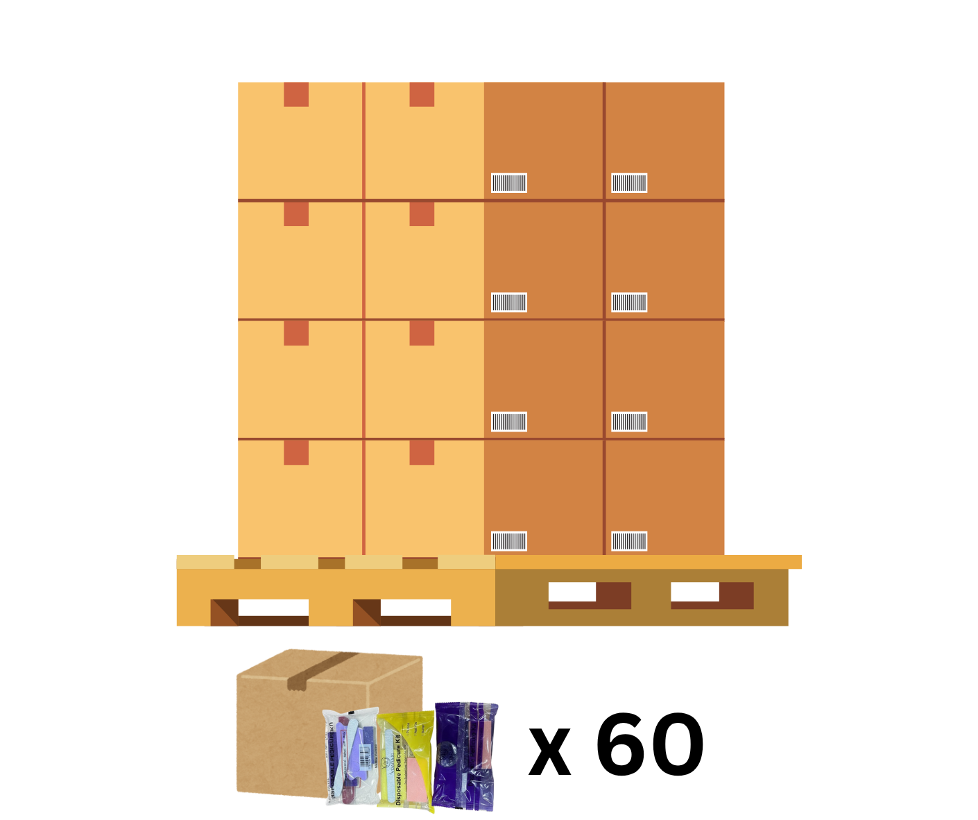 Vdara disposable pedicure kit 4in1 200/box - 60/case per