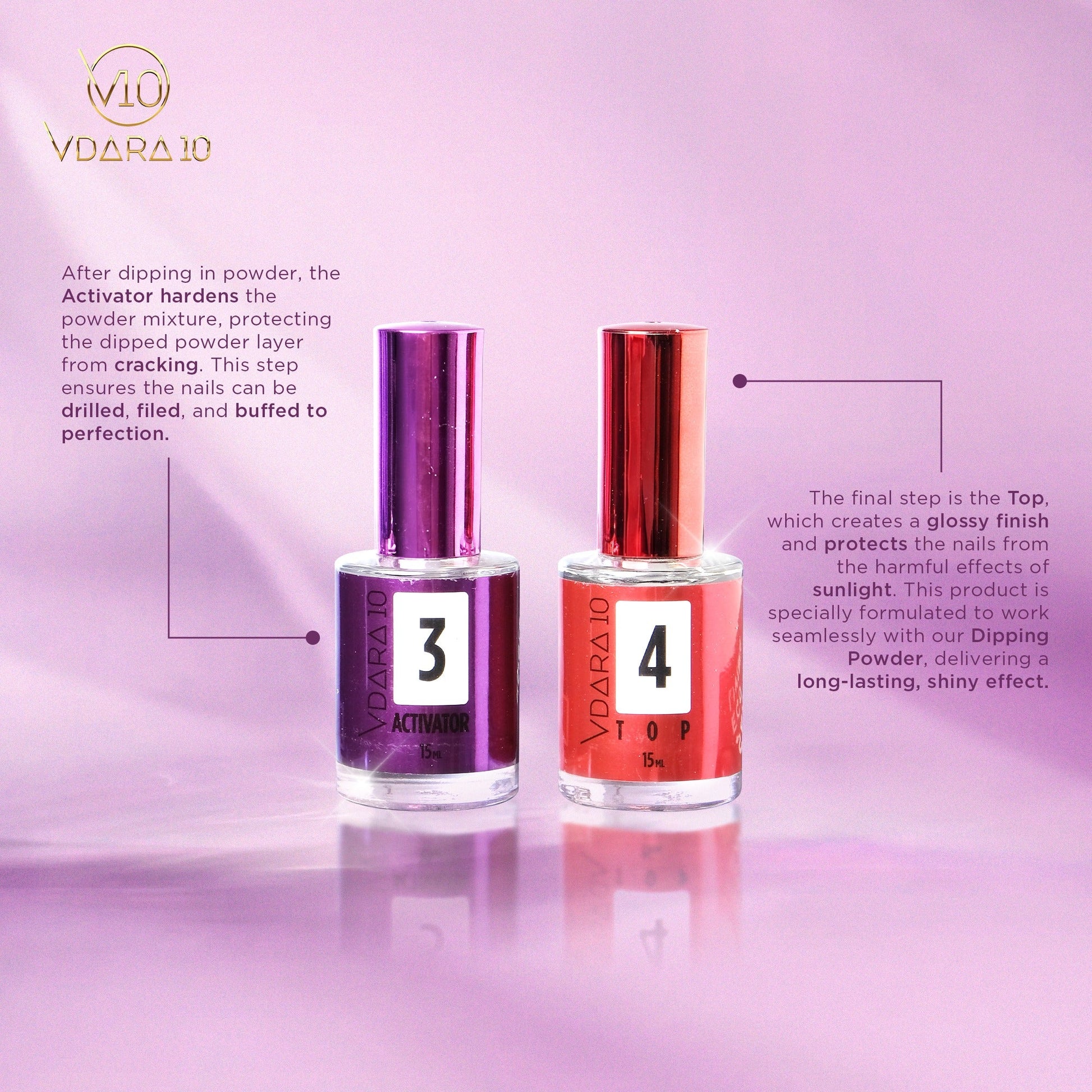 Vdara essentials step 4 - top 15ml - dip accessory