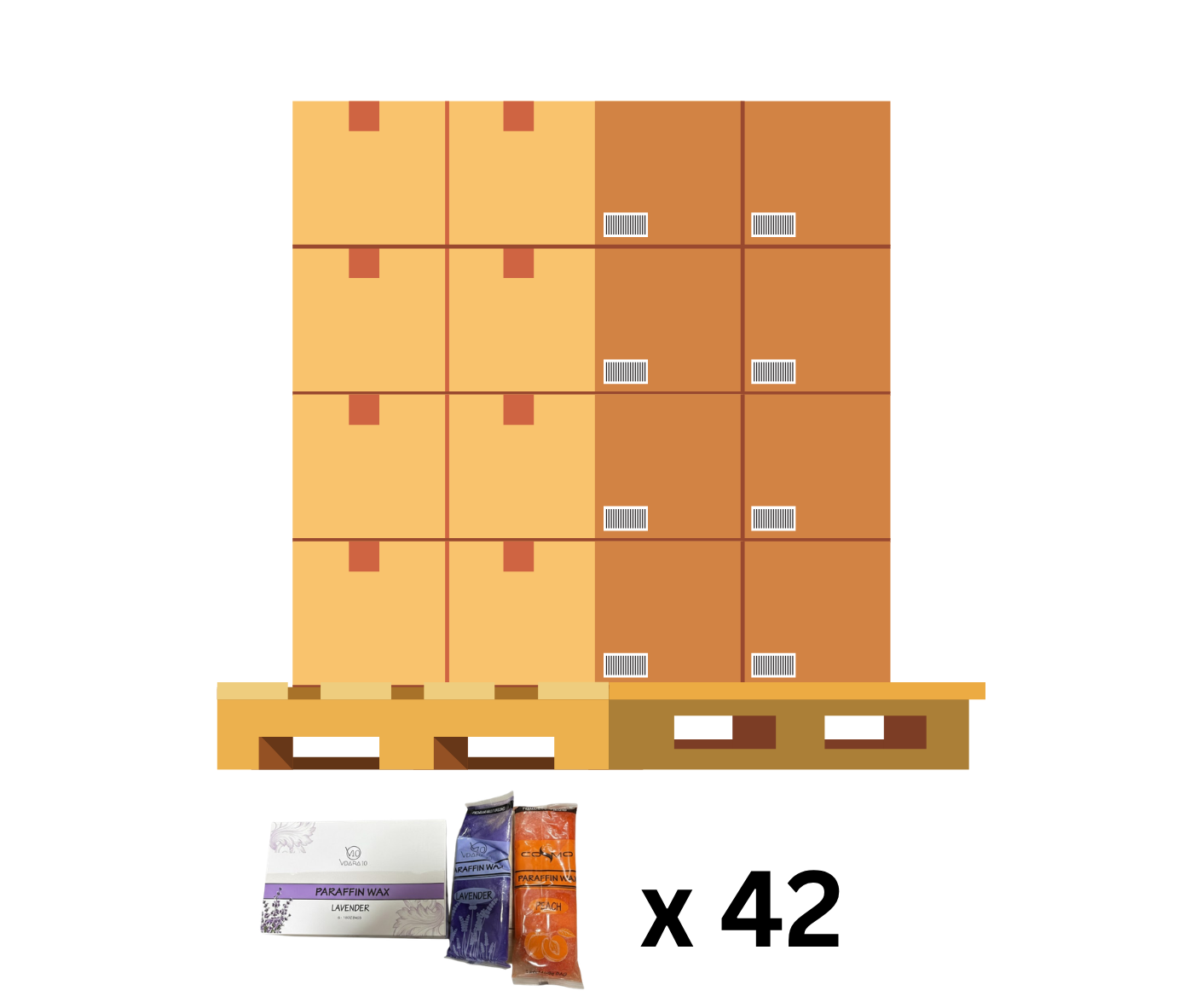 Vdara paraffin wax 36lbs/case - 42/case per pallet (w2)