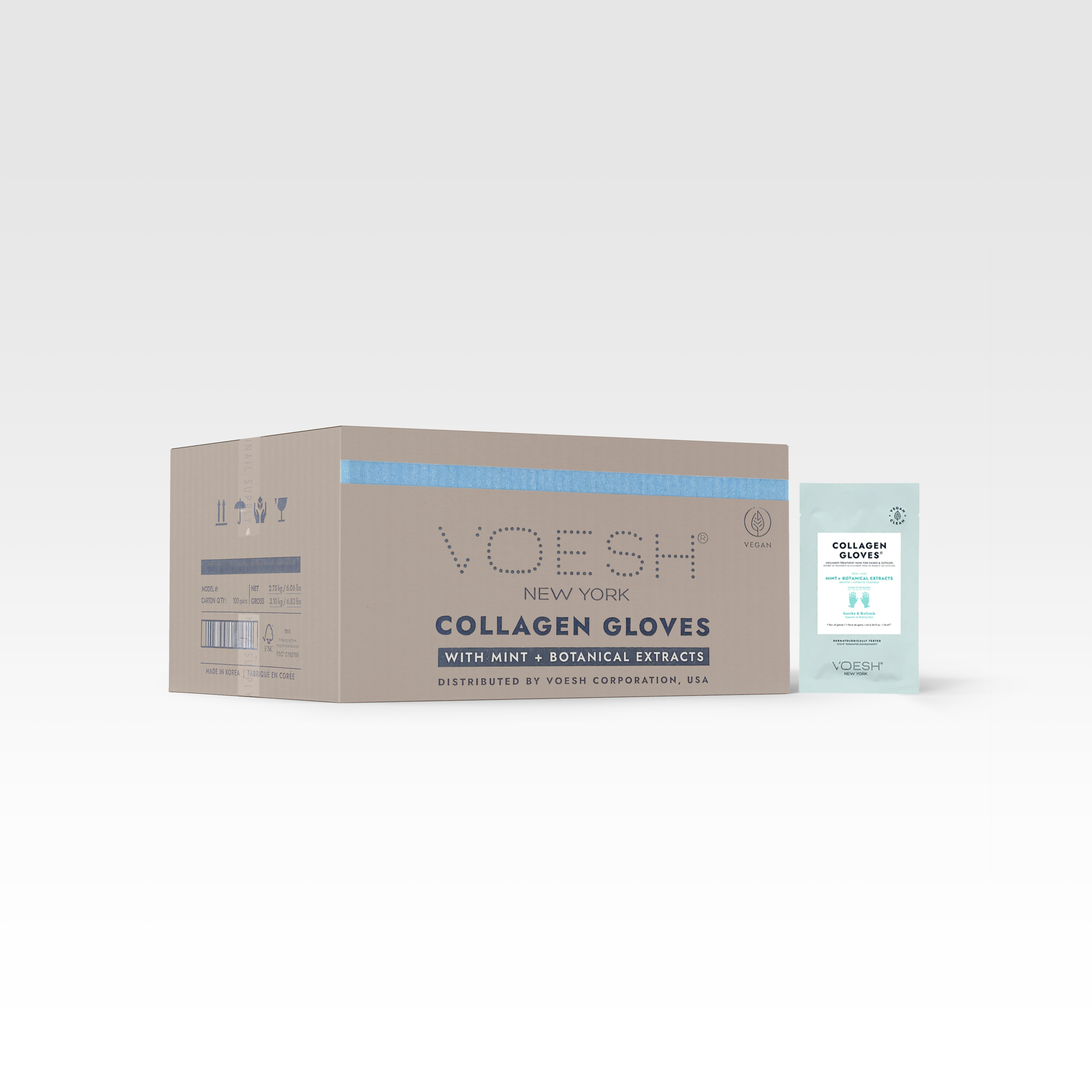Voesh collagen mask gloves - 100/box - spa treatment