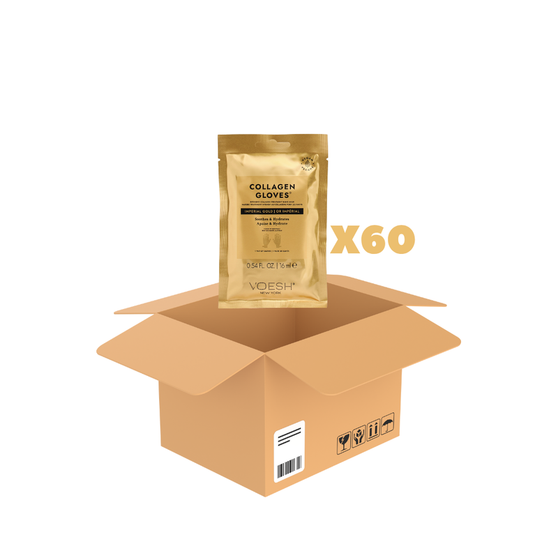 Voesh collagen mask gloves - imperial 24k gold 60/box