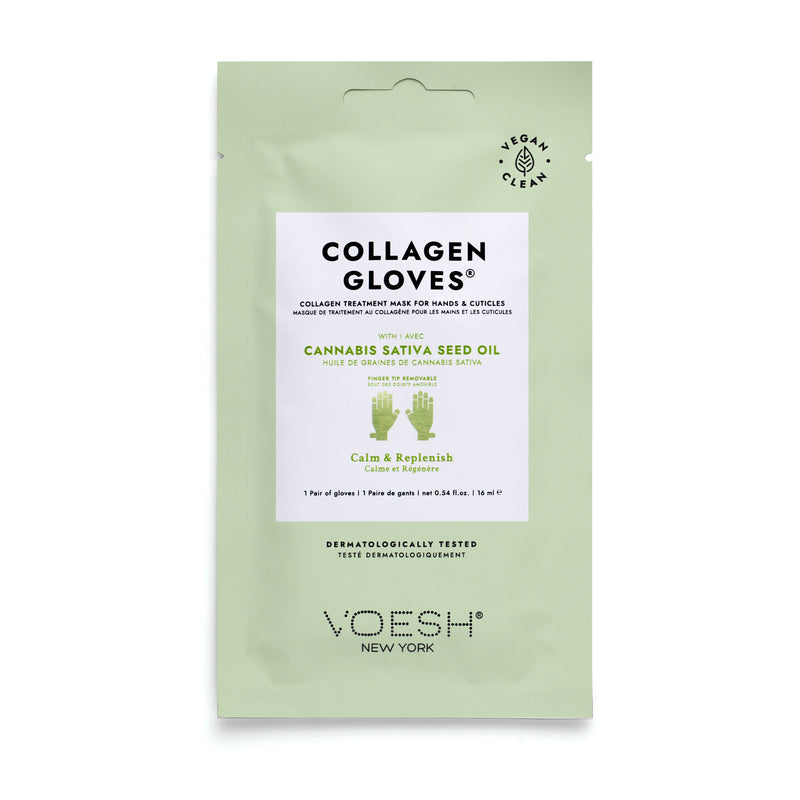 Voesh collagen mask gloves - single - hemp extract & seed