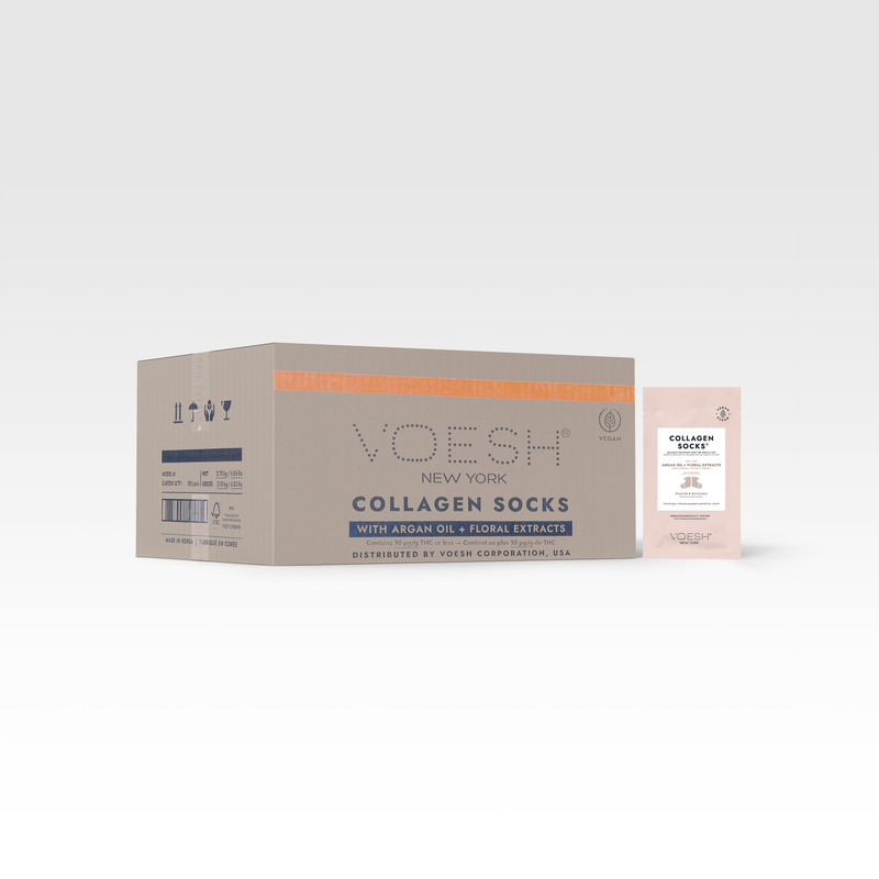 Voesh collagen mask socks - 100/box - argan oil & floral