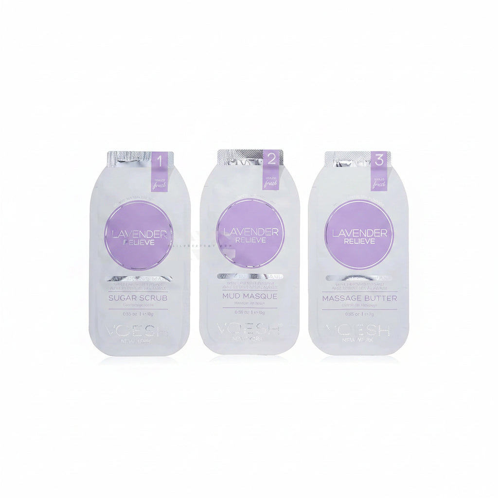 VOESH Mani In A Box Waterless 3 Step - Lavender 50/Box - Spa