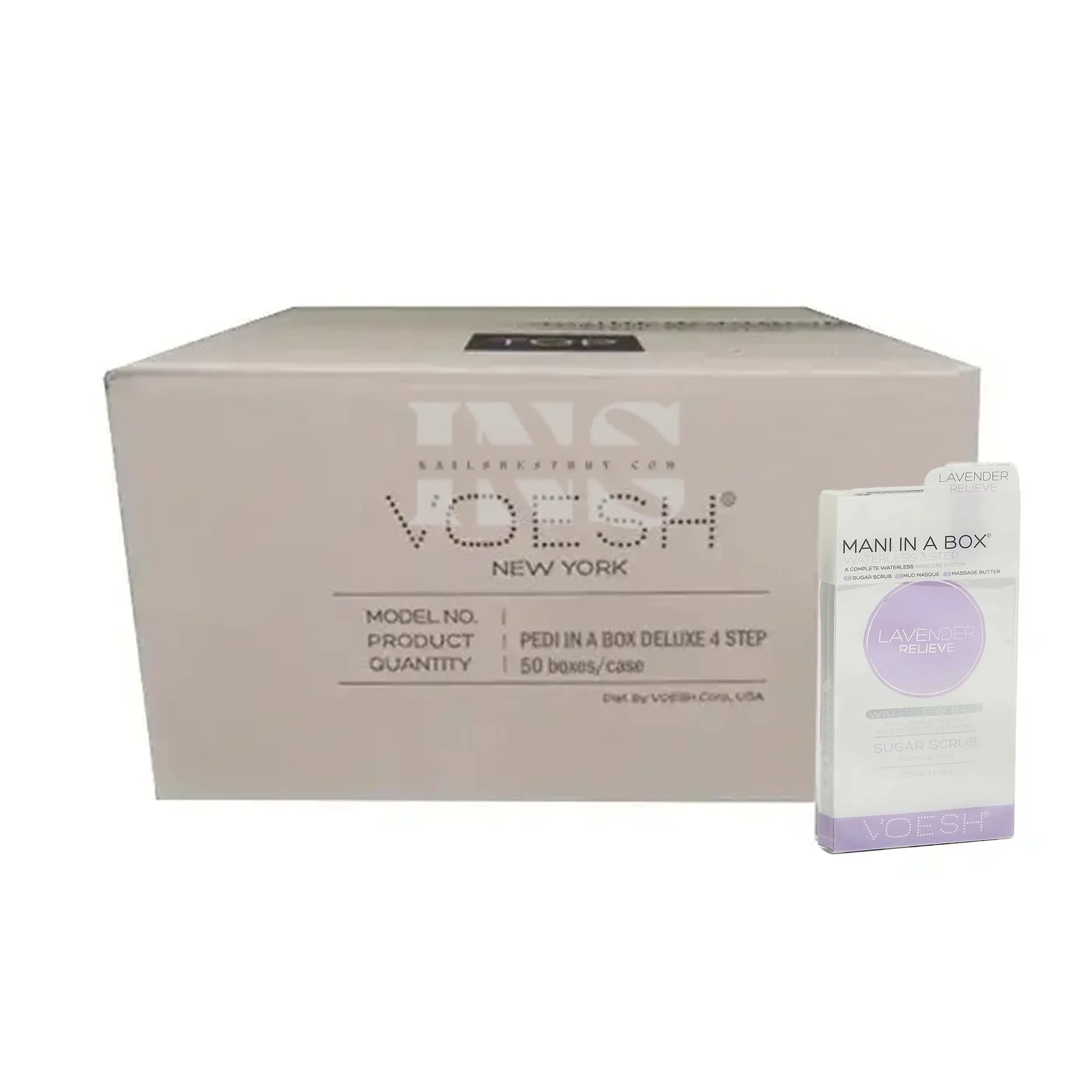 VOESH Mani In A Box Waterless 3 Step - Lavender 50/Box - Spa