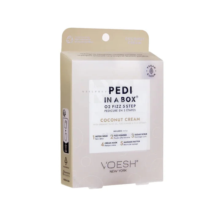 Voesh o2 bubbly spa 5 step - 50/box - coconut cream - spa