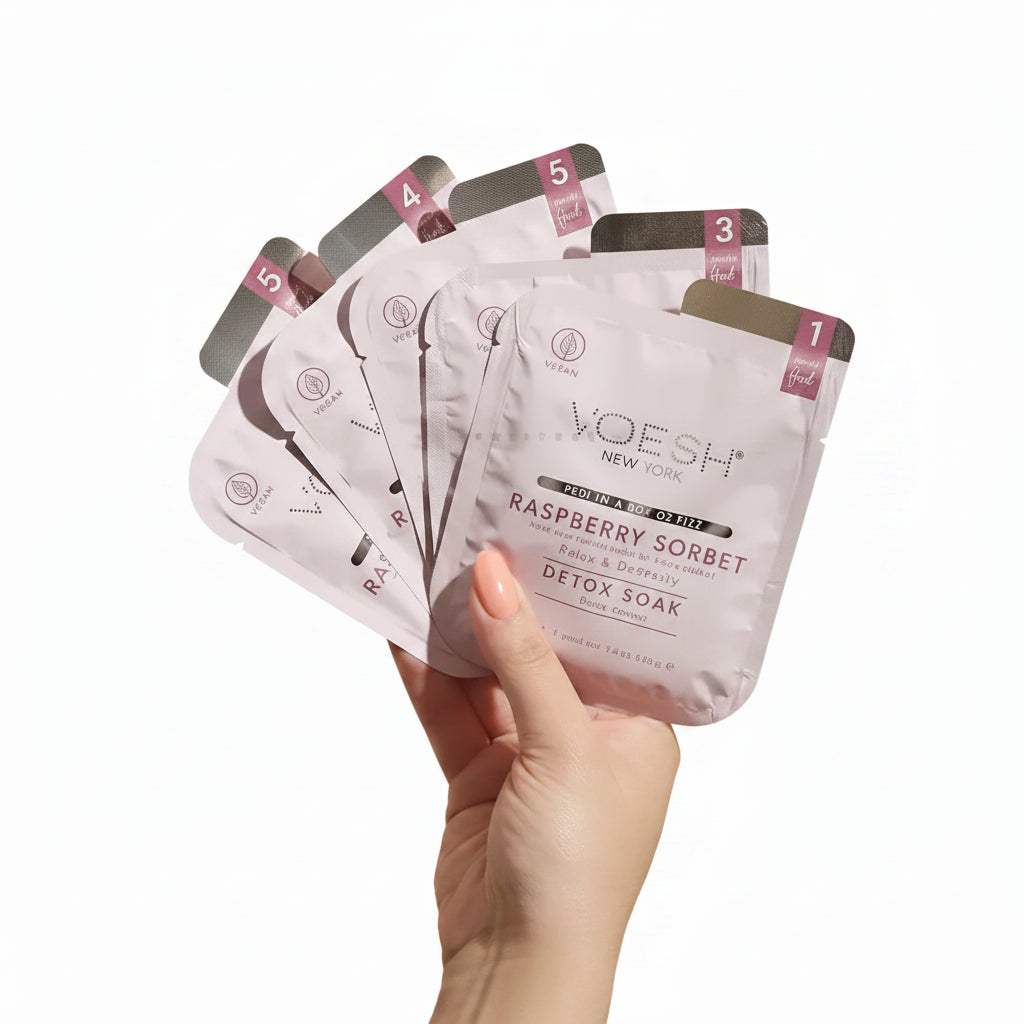 VOESH O2 Bubbly Spa 5 Step - Raspberry Sorbet 50/Box