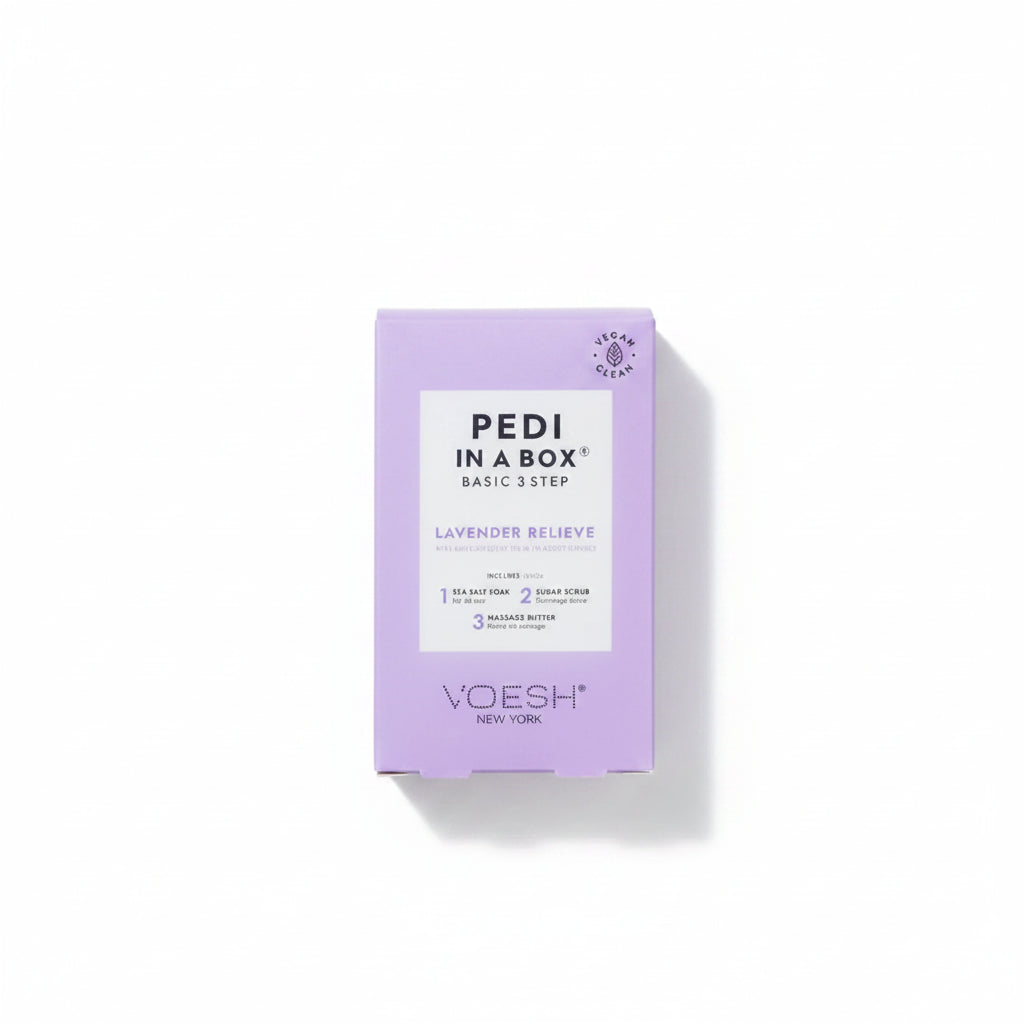 VOESH Pedi In A Box 3 Step - Lavender Relieve 100/Box - Pedi