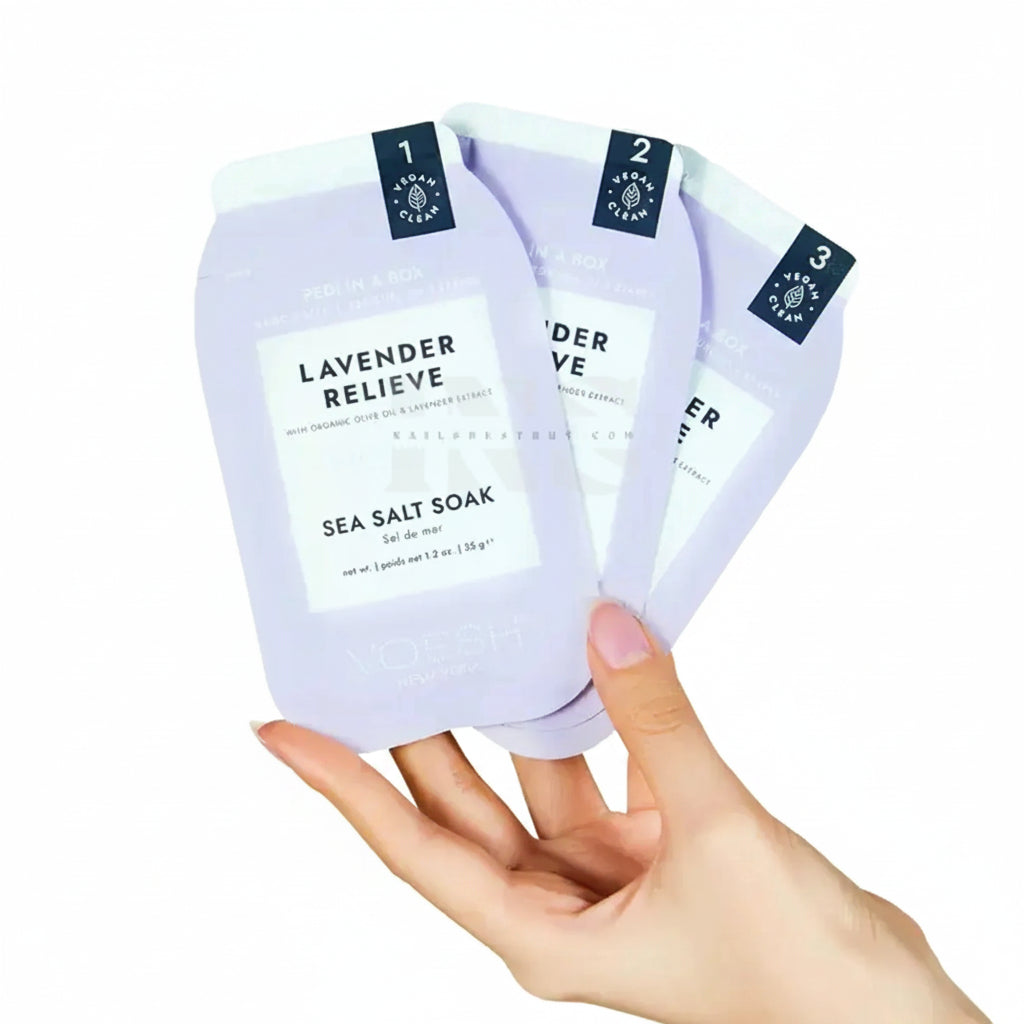 VOESH Pedi In A Box 3 Step - Lavender Relieve 100/Box - Pedi