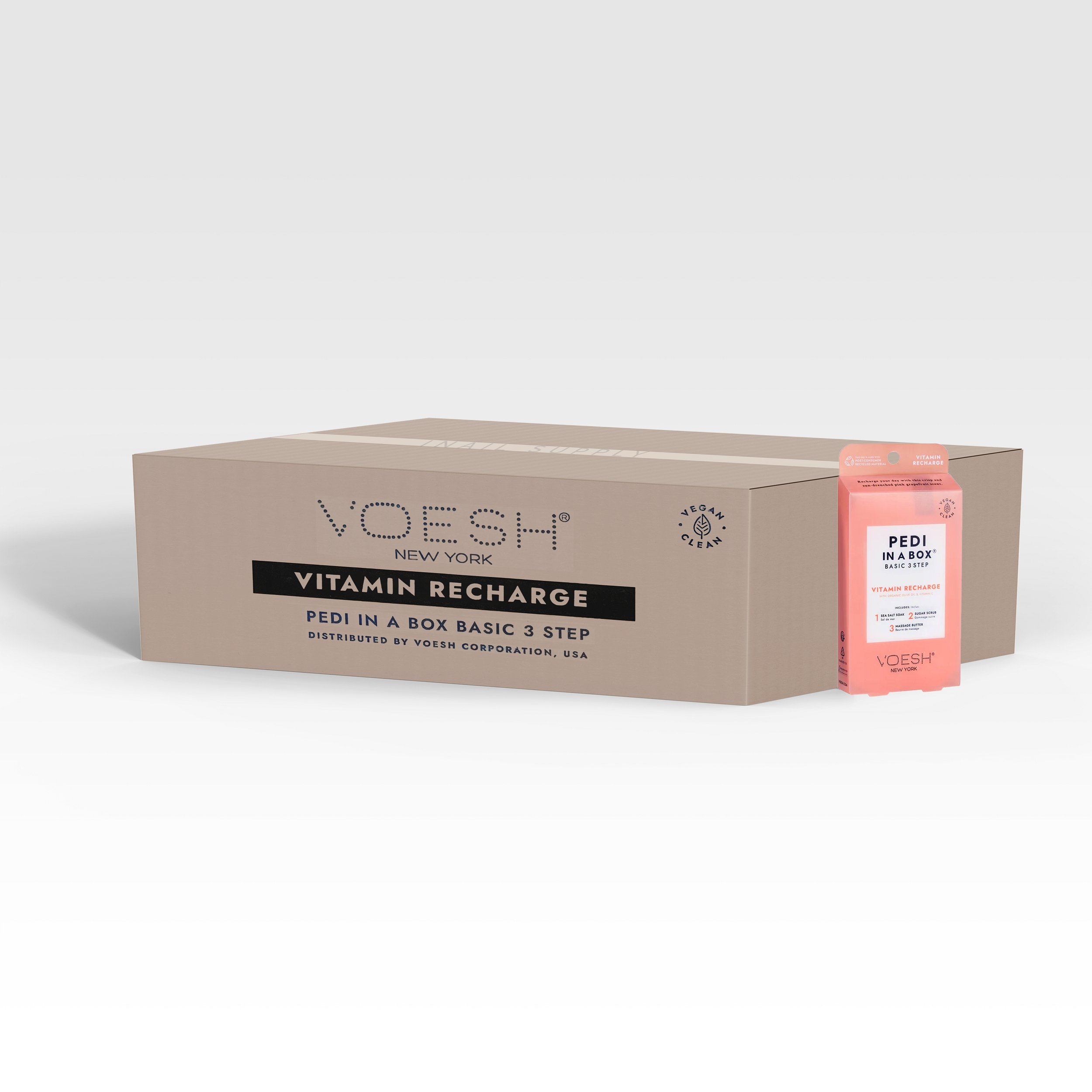 Voesh pedi in a box 3 step - vitamin 100/box - pedicure kit