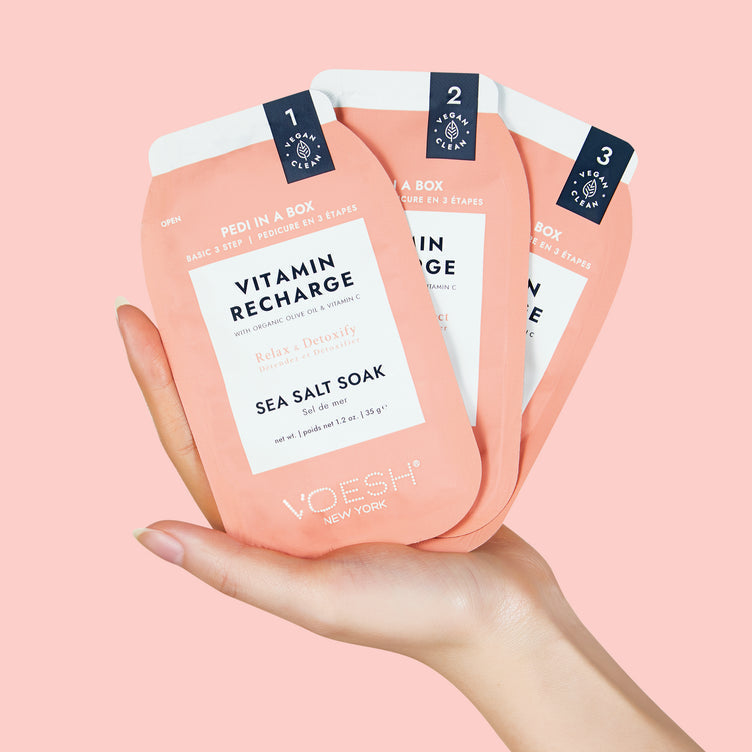 Voesh pedi in a box 3 step - vitamin 100/box - pedicure kit