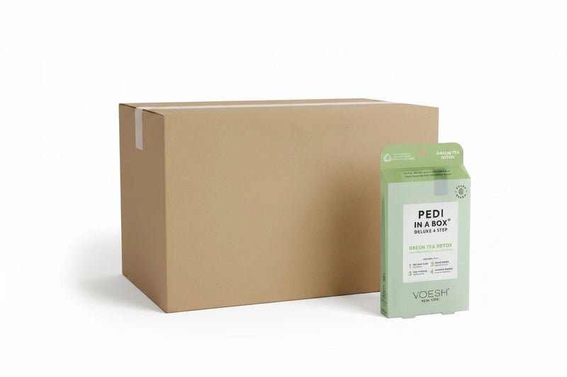 VOESH Pedi In A Box 4 Step - Green Tea 50/Box - Pedi Kit