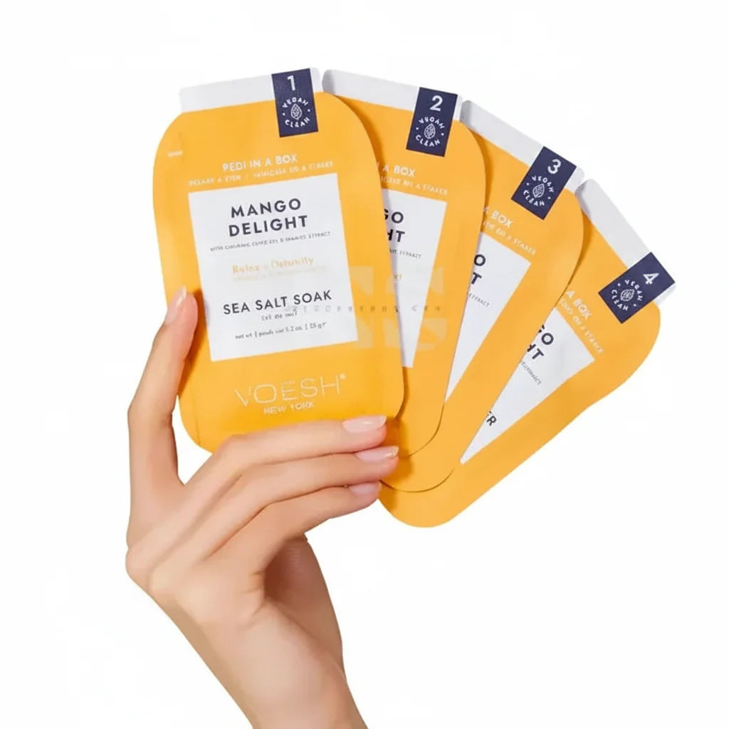 VOESH Pedi In A Box 4 Step - Mango Delight 50/Box