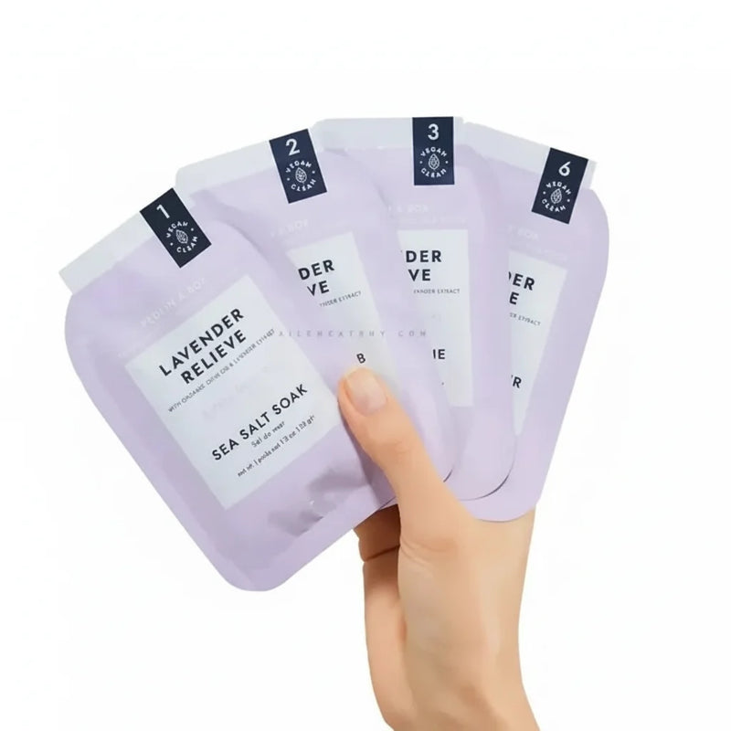 VOESH Pedi In A Box 4 Step - Lavender Relieve 50/Box