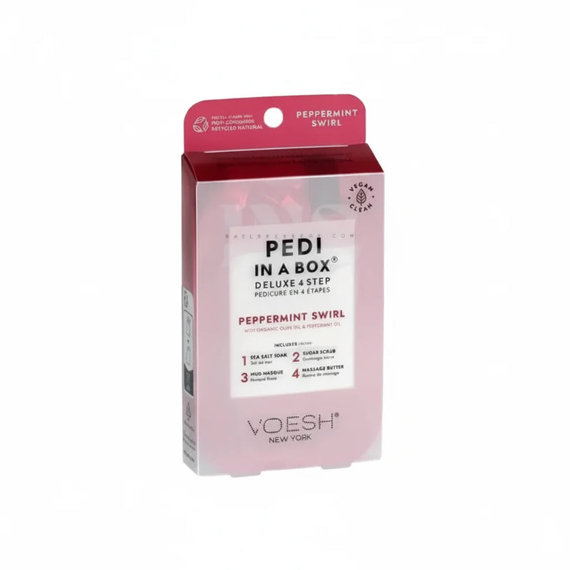 VOESH Pedi In A Box 4 Step - Peppermint Swirl 50/Box