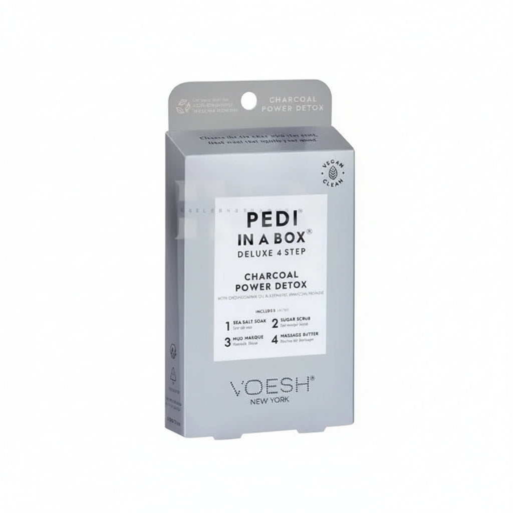 VOESH Pedi In A Box 4 Step - Charcoal Detox 50/Box