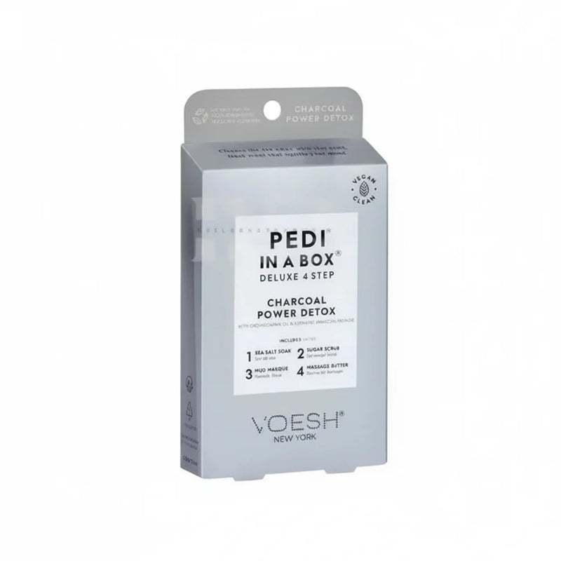 VOESH Pedi In A Box 4 Step - Charcoal Detox 50/Box