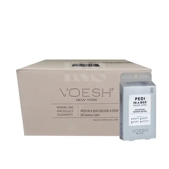 VOESH Pedi In A Box 4 Step - Charcoal Detox 50/Box - Pedi