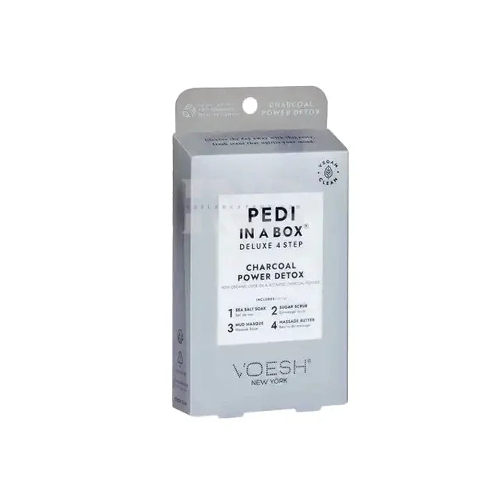 VOESH Pedi In A Box 4 Step - Charcoal Detox Single - Pedi