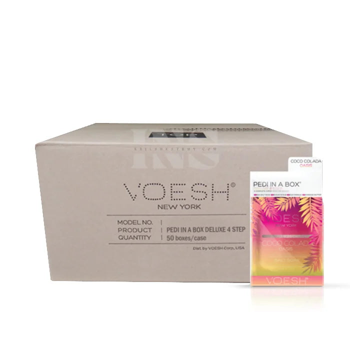 VOESH Pedi In A Box 4 Step - Coco Colada Oasis 50/Box - Pedi