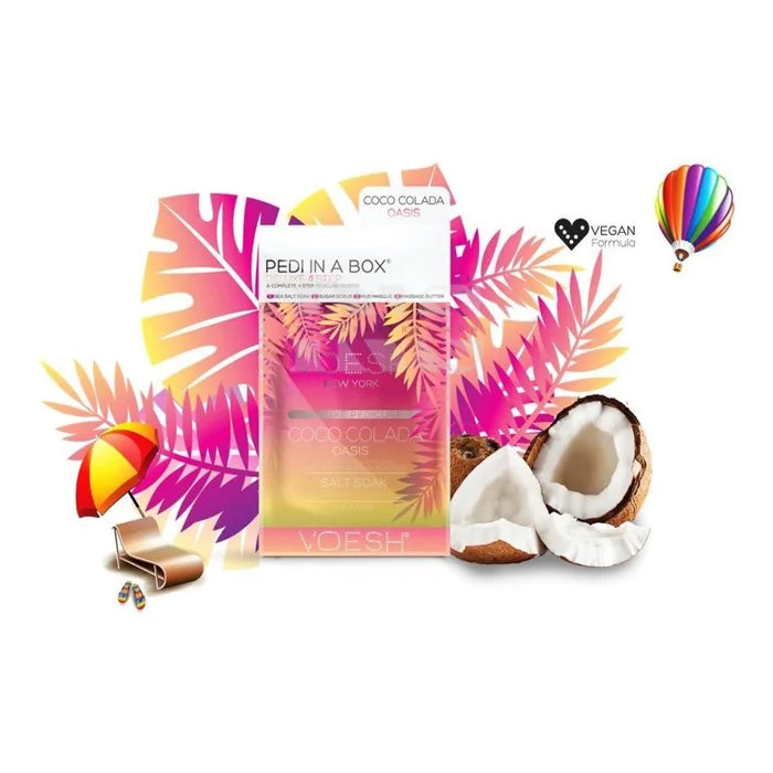 VOESH Pedi In A Box 4 Step - Coco Colada Oasis 50/Box