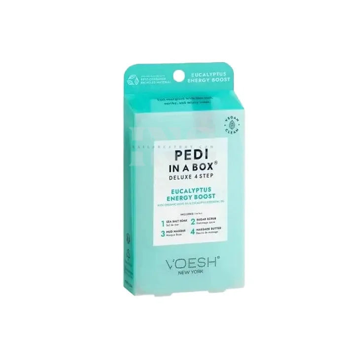 VOESH Pedi In A Box 4 Step - Eucalyptus Energy Boost 50/Box