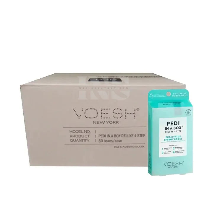 VOESH Pedi In A Box 4 Step - Eucalyptus Energy Boost 50/Box