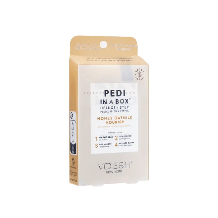 VOESH Pedi In A Box 4 Step - Honey Oatmilk 50/Box - Pedi Kit