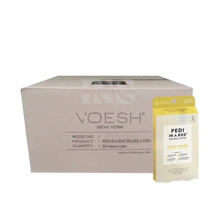 VOESH Pedi In A Box 4 Step - Lemon Quench 50/Box - Pedi Kit