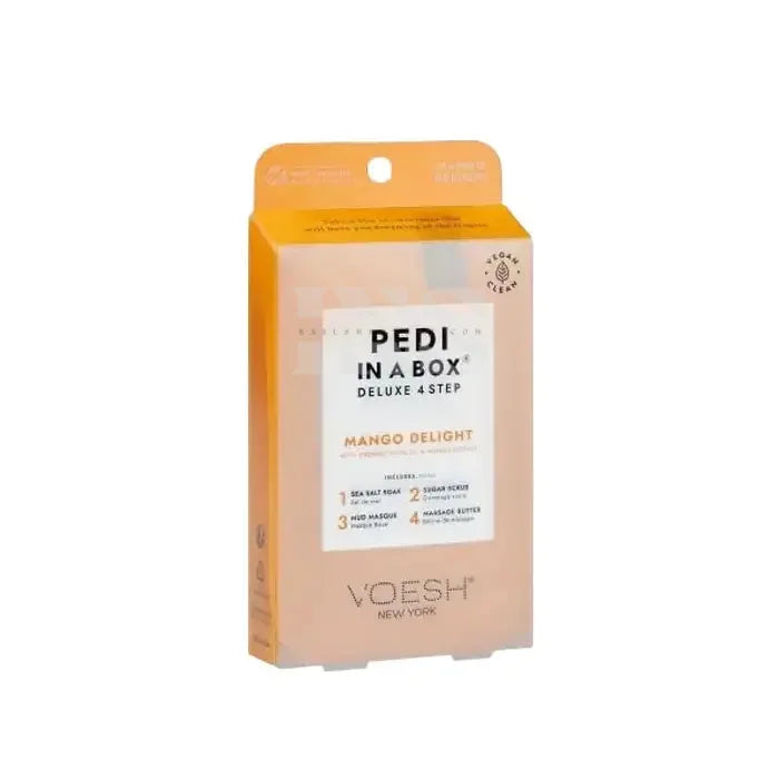 VOESH Pedi In A Box 4 Step - Mango Delight Single - Pedi Kit