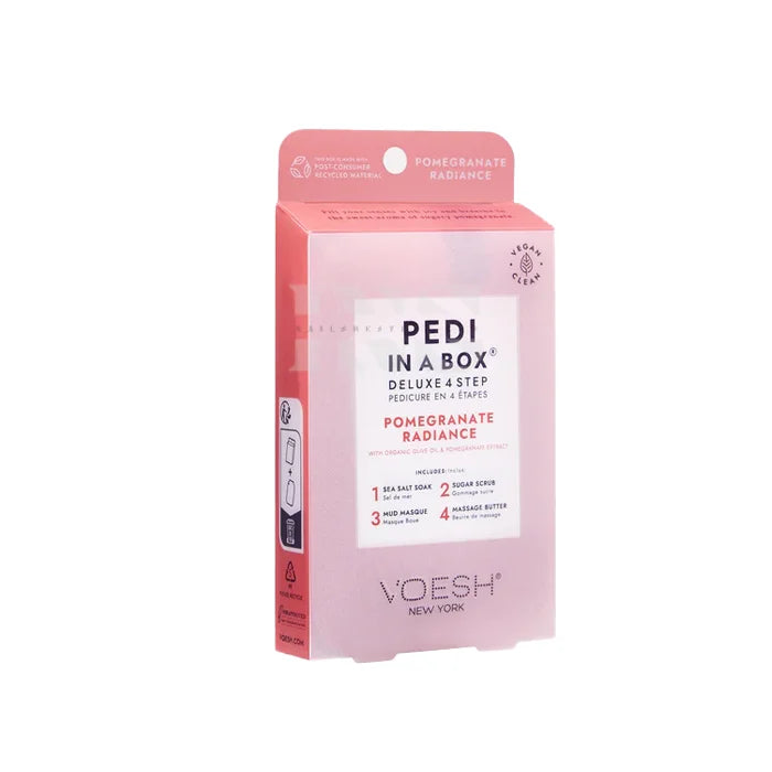 VOESH Pedi In A Box 4 Step - Pomegranate 50/Box - Pedi Kit