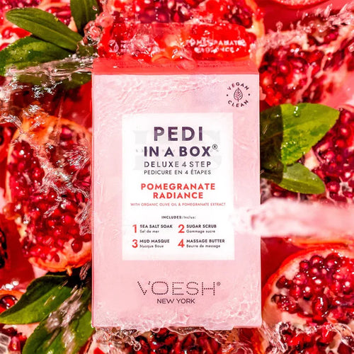 VOESH Pedi In A Box 4 Step - Pomegranate 50/Box - Pedi Kit